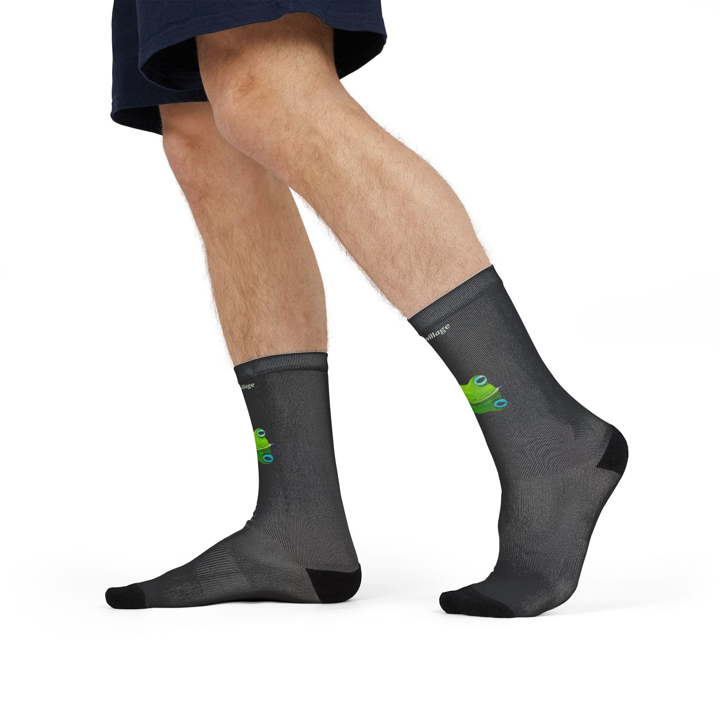 Socks, froggie Design Crew Socks for Fun, Unique Gift, Casual Wear,