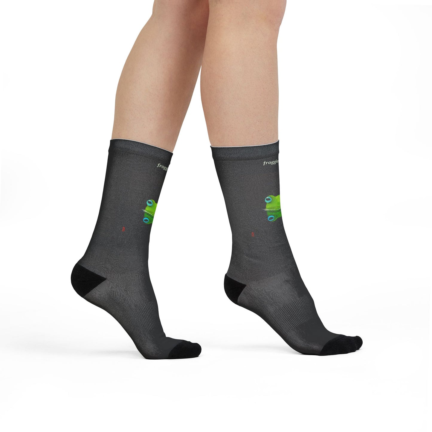 Socks, froggie Design Crew Socks for Fun, Unique Gift, Casual Wear,