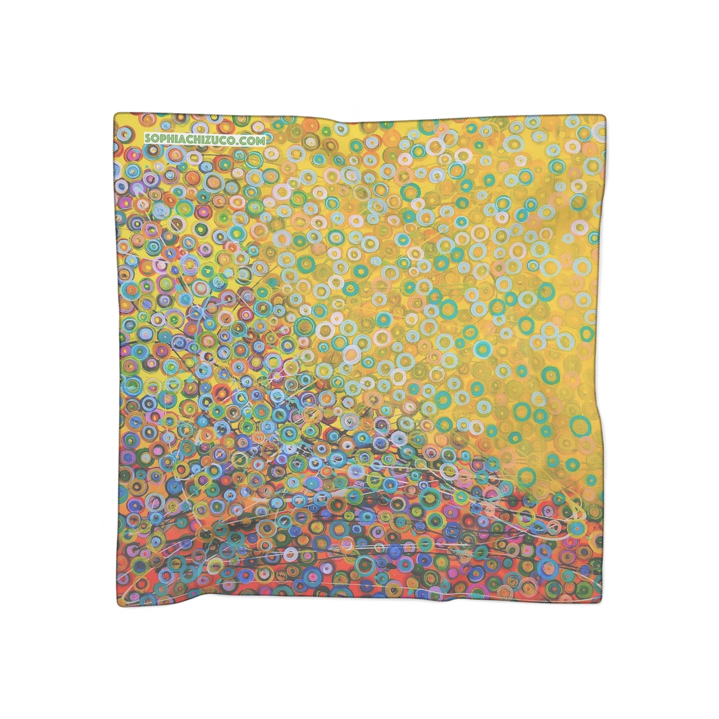 Scarf, Art on Scarf, Poly Scarf, Unique gift idea