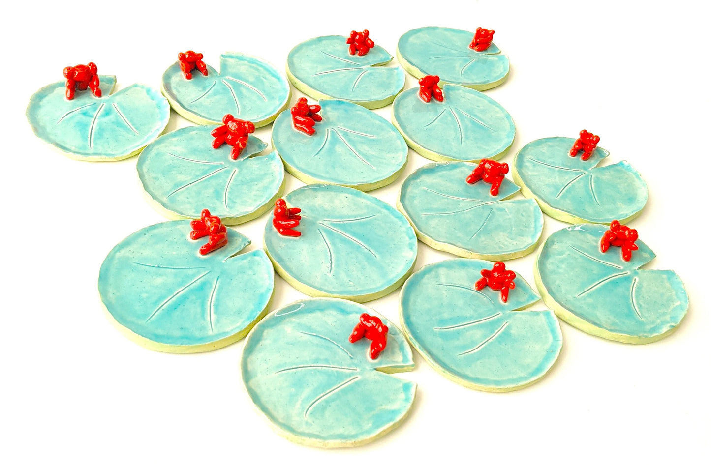 mini mini froggie on lily pad, jewelry dish, ring dish, earthenware, small dish, kawaii dish, cute froggie