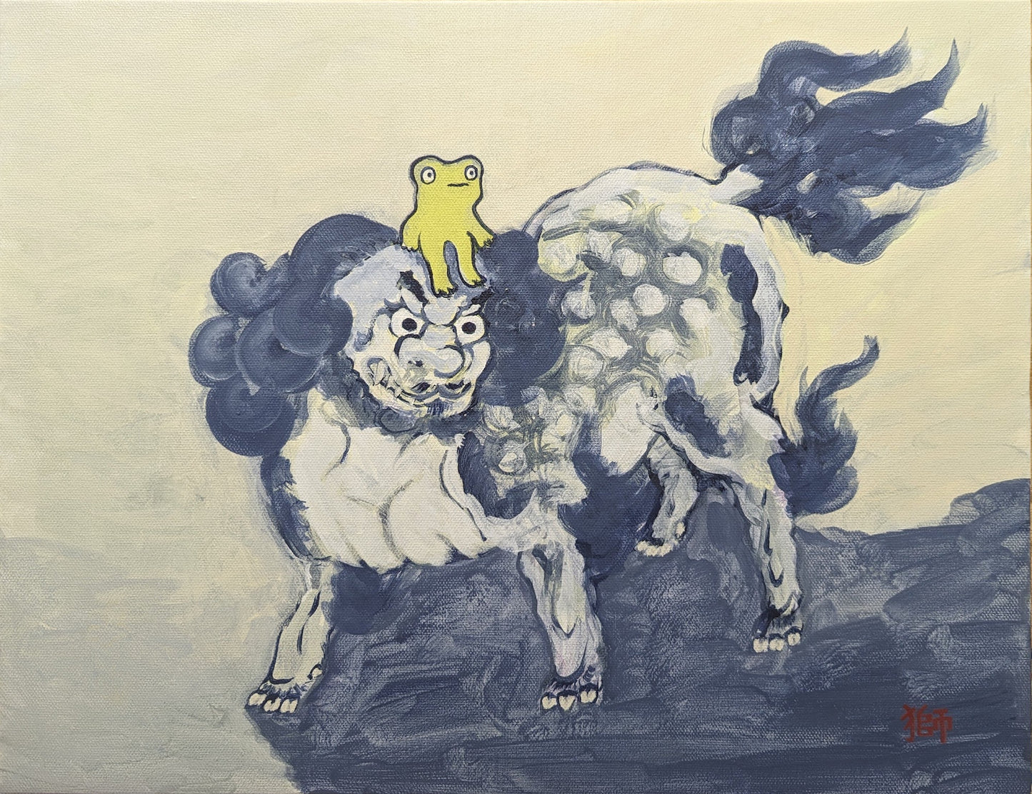 ride on a lion 獅